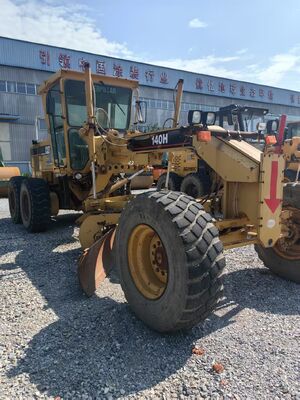 Orijinal Renkli Kullanılmış CAT 140H Motor Grader Adapte edilebilir Kılıç Hareketiyle
