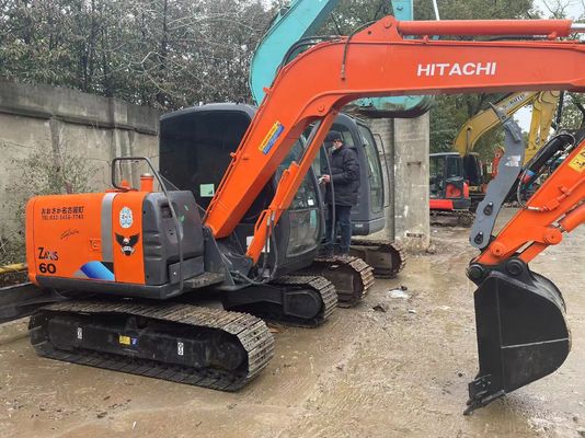 Orijinal Japonya Kullanılmış Hitachi ZX60 Mini Crawler Excavator With Hydraulic Thumb