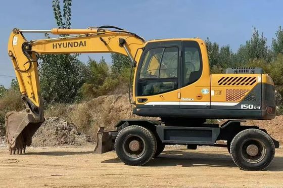 Hyundai R150W-9 Kullanılmış Tekerlekli Kazıcı 2015 İnşaat için Yüksek Hassasiyet