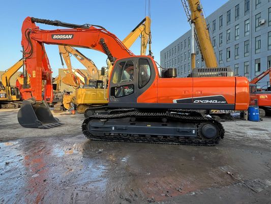 Renk değiştirme kullanılmış Doosan DX340LC-9C Crawler Excavator mükemmel durumda